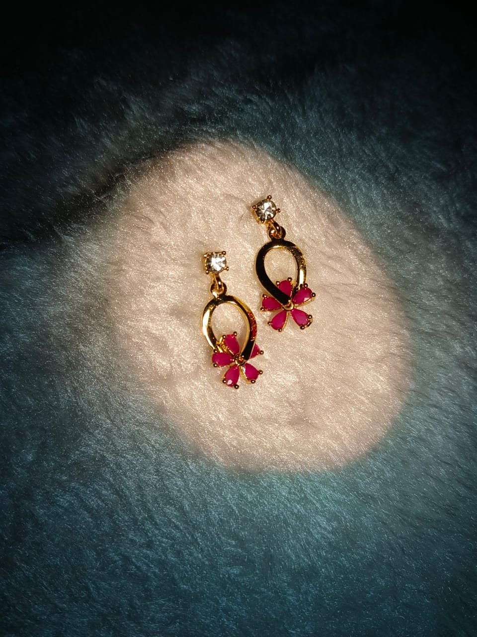 Ruby Kundan Leaf Jhumka